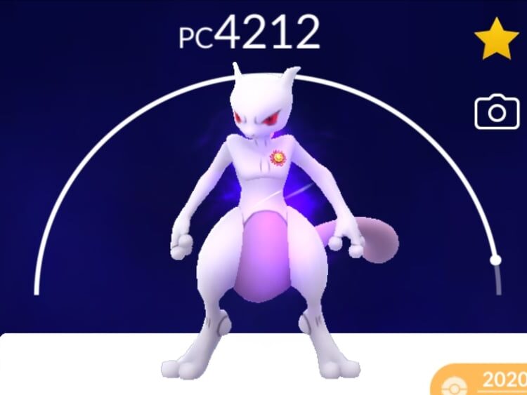 Sprite de Shadow Mewtwo dans Pokémon GO
