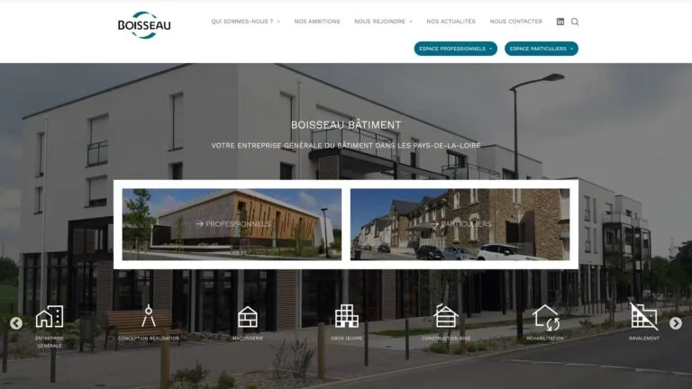 Site internet Boisseau Batiment