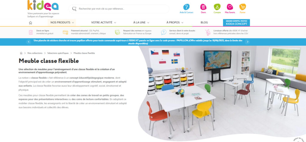 Description de page catégorie du nouveau site de Kidea