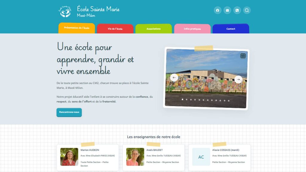 Site école sainte marie mazé milon
