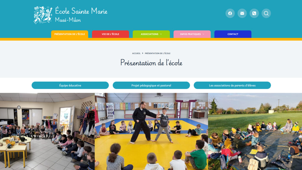 Site internet de l'école privée sainte marie de mazé milon (49)