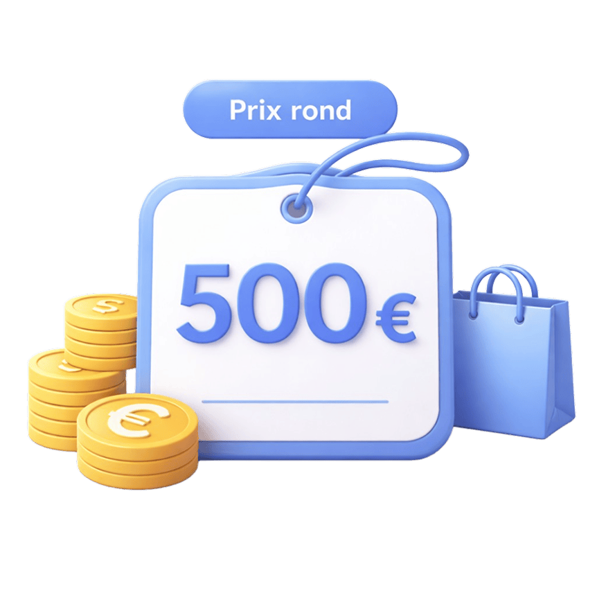 illustration pour présenter le concept de prix rond