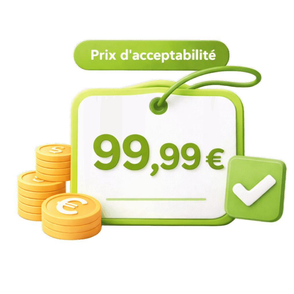 Illustration prix d'acceptabilité